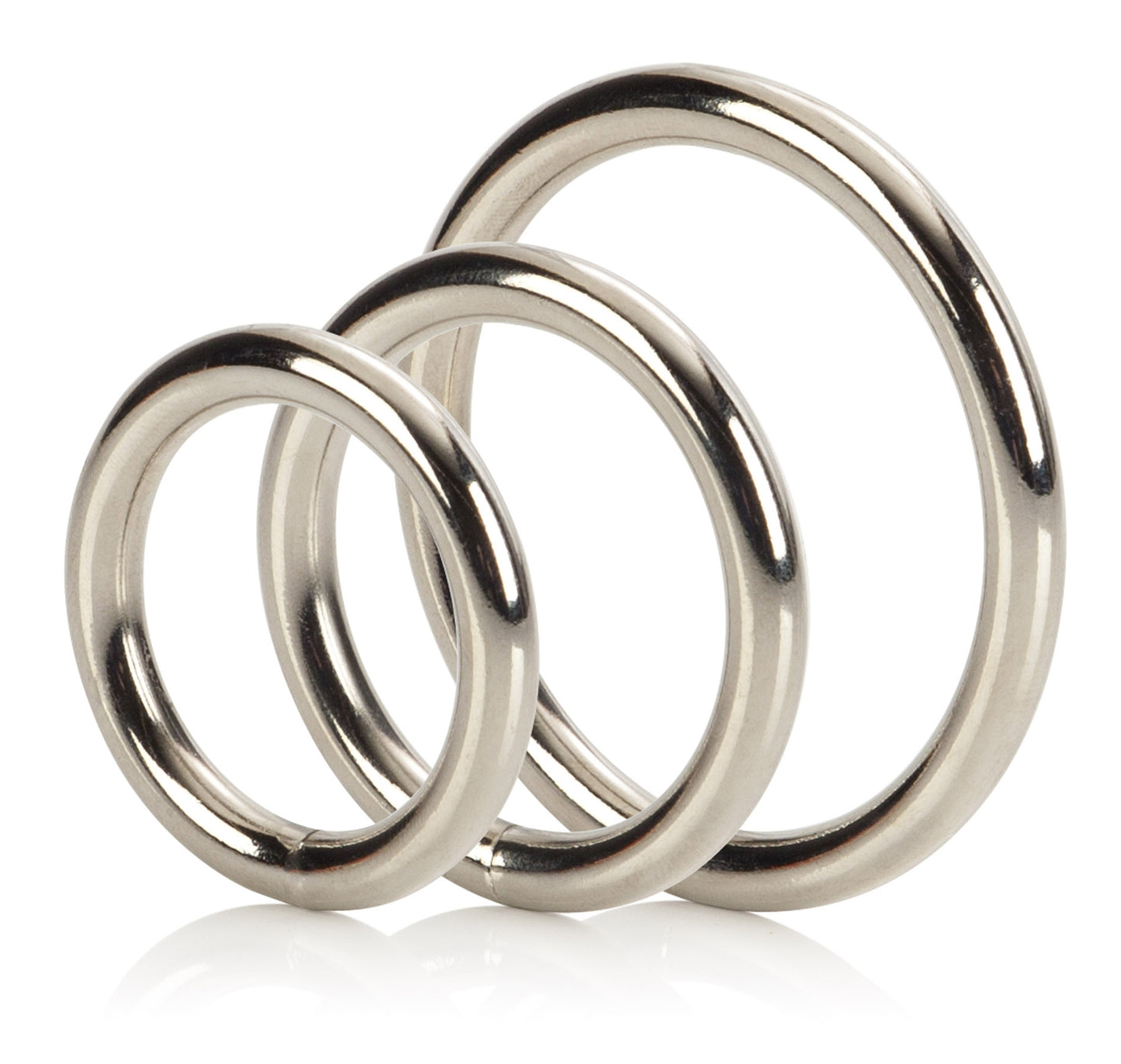 Lot de 3 cockrings en métal Silver Ring 32 à 50mm