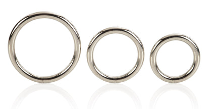 Lot de 3 cockrings en métal Silver Ring 32 à 50mm