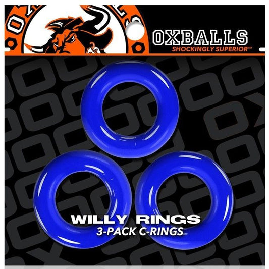 Lot de 3 cockrings Willy Rings Bleus