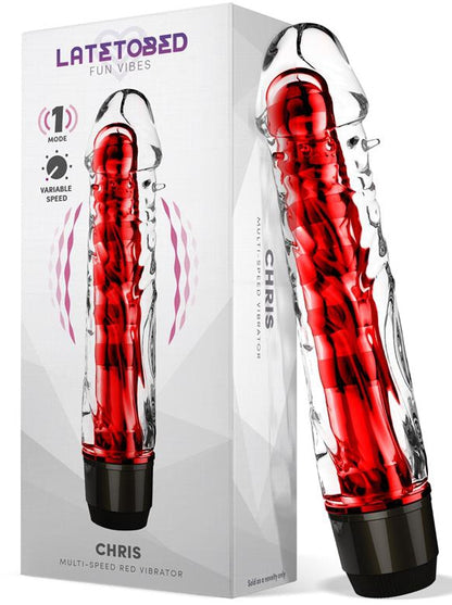 Chris trildildo 14 x 3,3 cm Rood 