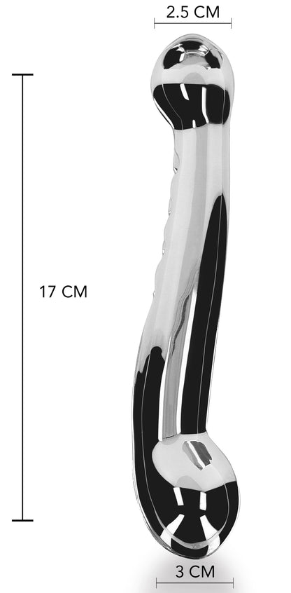 Gode en métal Pleasure Steel 17.5 x 3.2cm