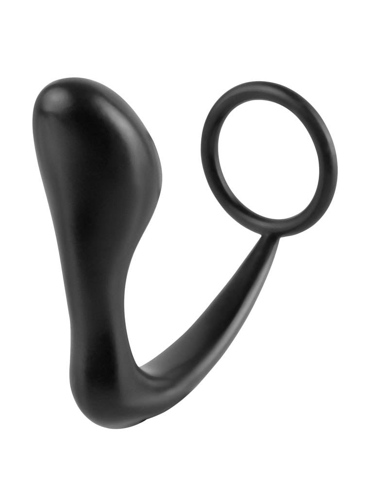 Ass Gasm Plug en Cockring 10 x 3,2 cm Zwart