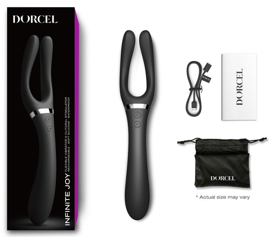 Multifunctionele stimulator Infinite Joy Dorcel Zwart of Paars Kleur 