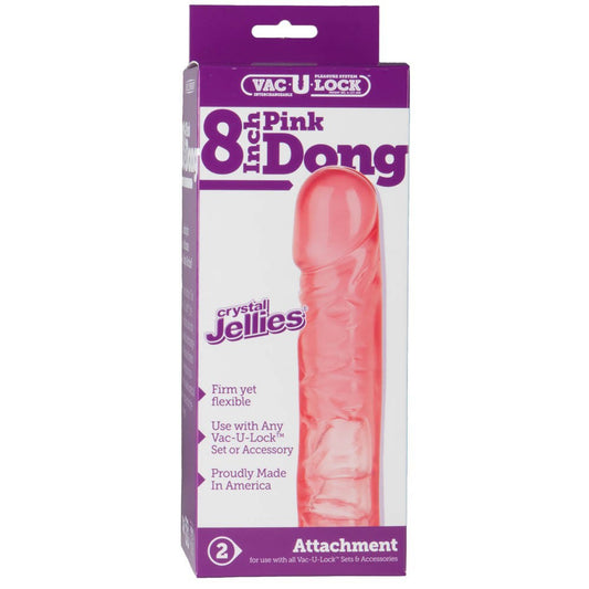 Vac-U-Lock roze Jelly-dildo 20 x 4 cm DOC JOHNSON