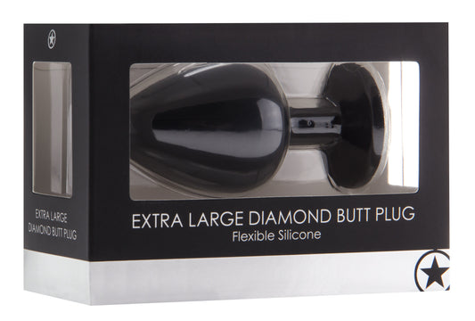 Diamant Plug GROß – 8 x 4,4 cm Schwarz 