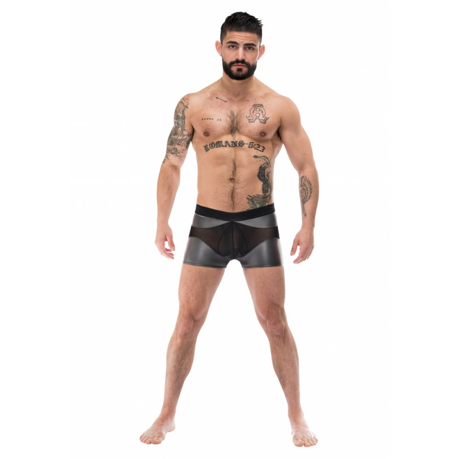 Sexy boxer IRON CLAD Zwart-Zilver 