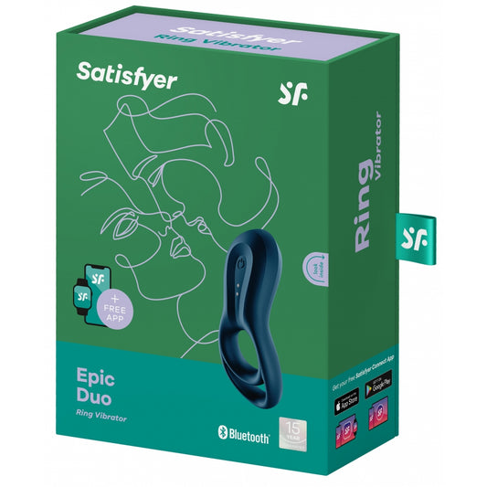 Satisfyer Epic Duo Navy vibrierender Penisring 