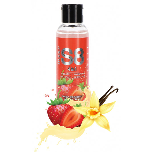 Lubrifiant Comestible Fraise-Vanille 4in1 S8 125mL