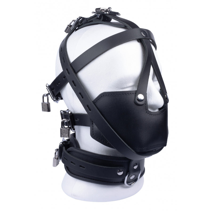 Leren masker voor slaaf