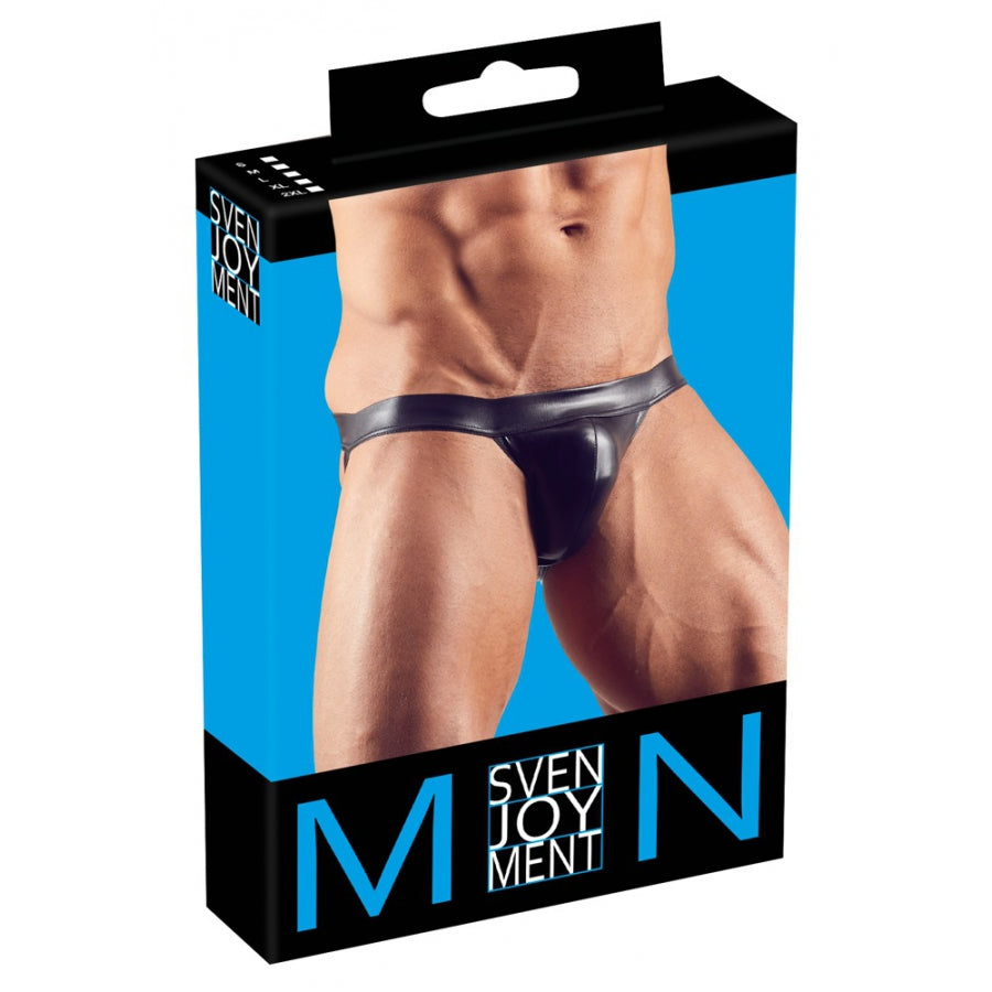 MUNIX Jockstrap aus schwarzem Vinylimitat 