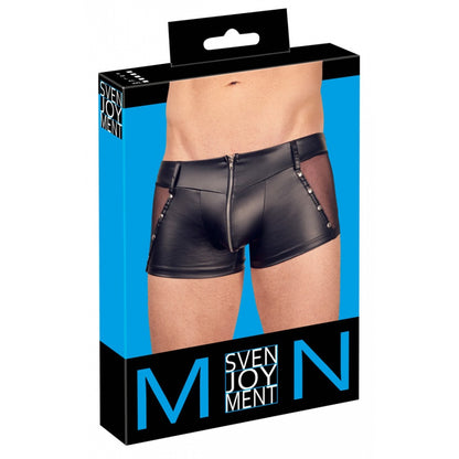 NAXIS Kunstleder Boxershorts Schwarz 